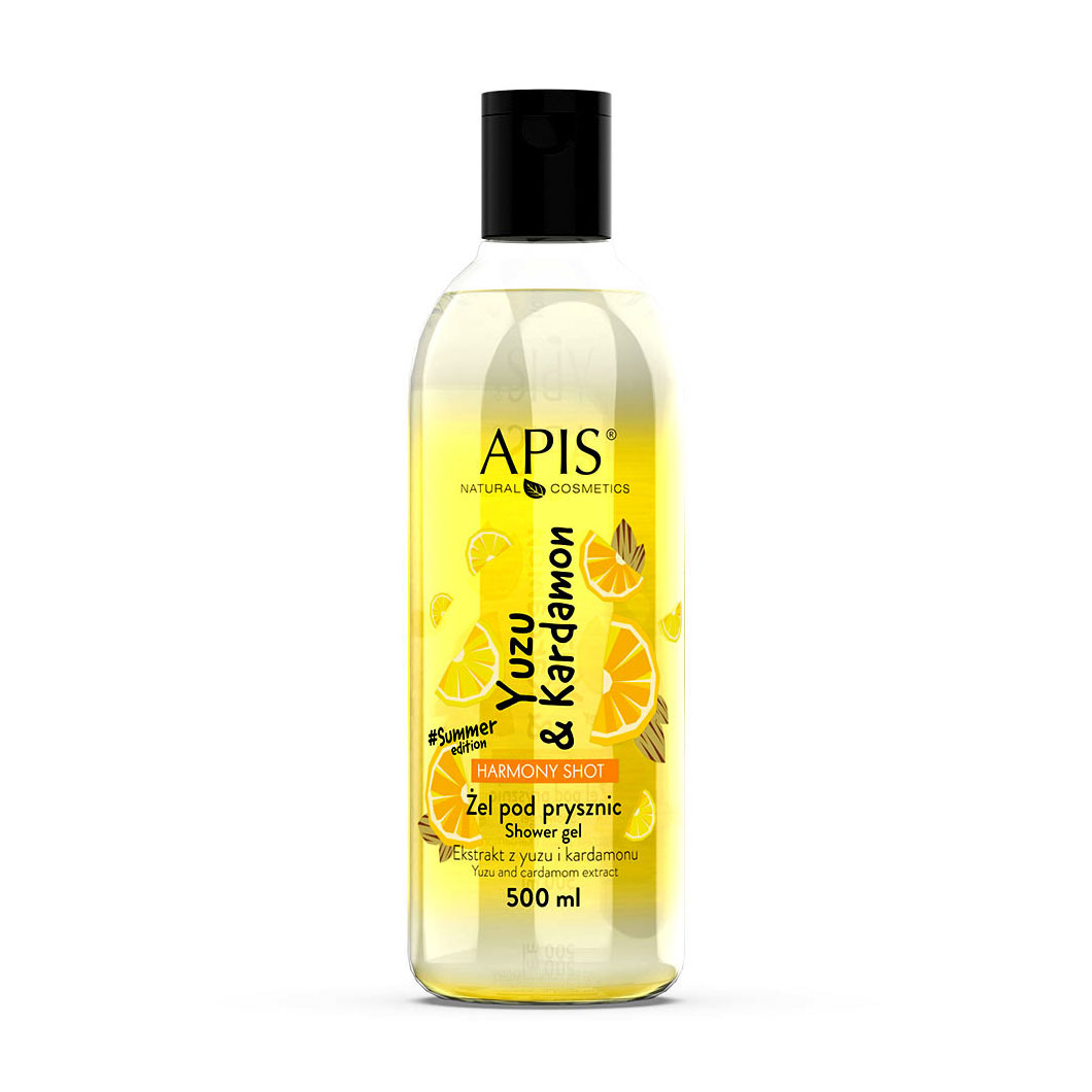Гель для душу Apis Natural Cosmetics Harmony Shot Shower Gel з ароматом кардамону та фруктів, 500 мл