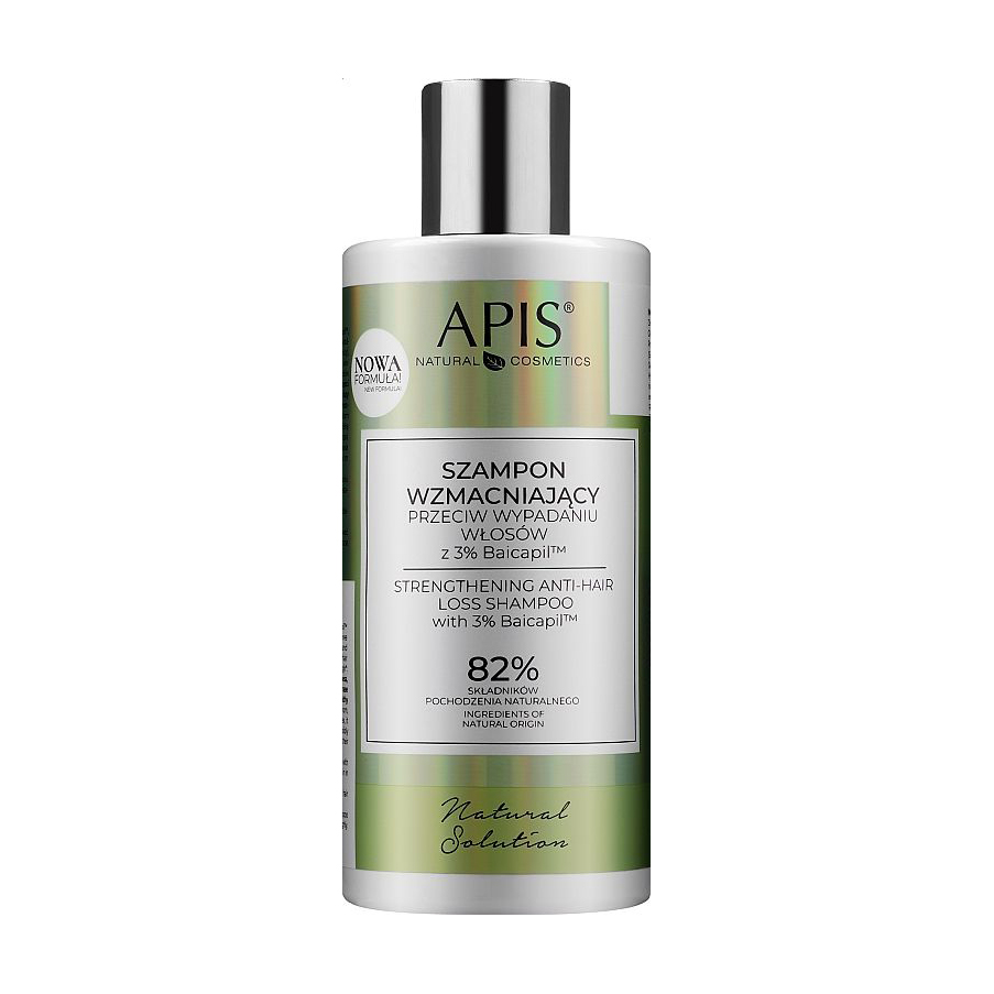 Зміцнювальний шампунь Apis Natural Cosmetics Natural Solution проти випадіння волосся з 3% байкапилом, 300 мл